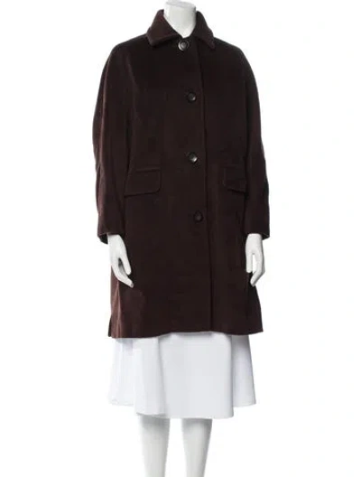 Pre-owned Max Mara Virgin Wool Coat In Brown