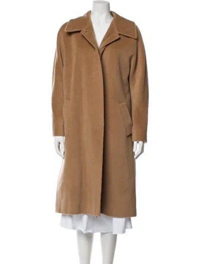 Pre-owned Max Mara Virgin Wool Coat In Brown