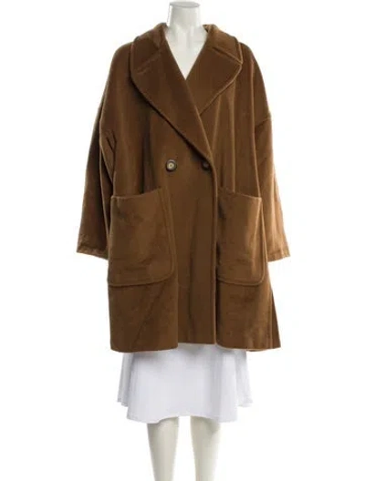 Pre-owned Max Mara Virgin Wool Coat In Brown