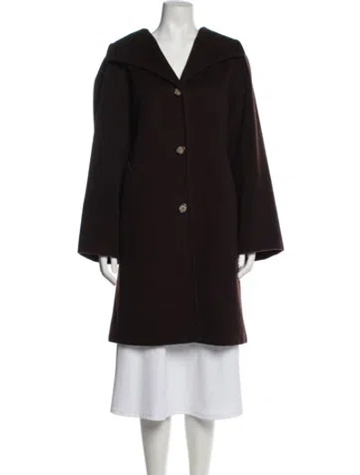 Pre-owned Max Mara Virgin Wool Coat In Brown