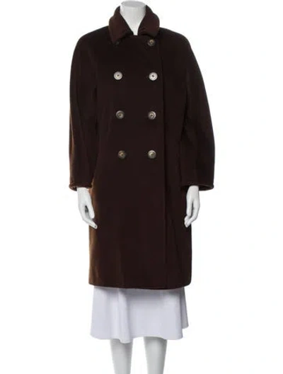Pre-owned Max Mara Virgin Wool Coat In Brown