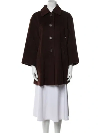 Pre-owned Max Mara Virgin Wool Coat In Brown