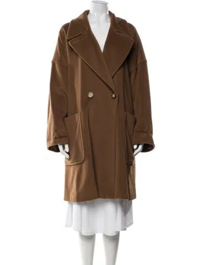 Pre-owned Max Mara Virgin Wool Coat In Brown