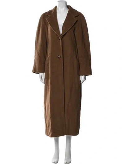 Pre-owned Max Mara Virgin Wool Coat In Brown