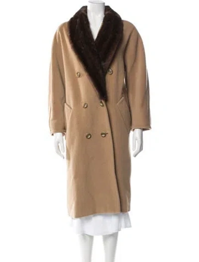 Pre-owned Max Mara Virgin Wool Coat In Brown