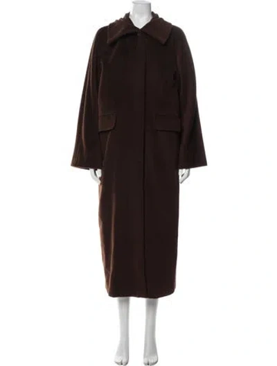 Pre-owned Max Mara Virgin Wool Coat In Brown