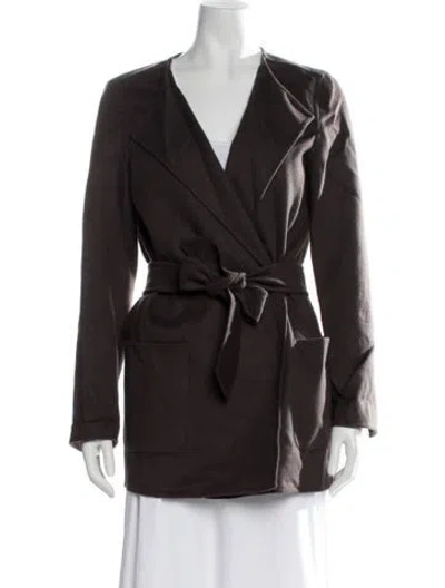 Pre-owned Max Mara Virgin Wool Coat In Brown