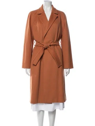 Pre-owned Max Mara Virgin Wool Coat In Brown