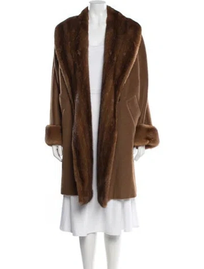 Pre-owned Max Mara Virgin Wool Coat In Brown
