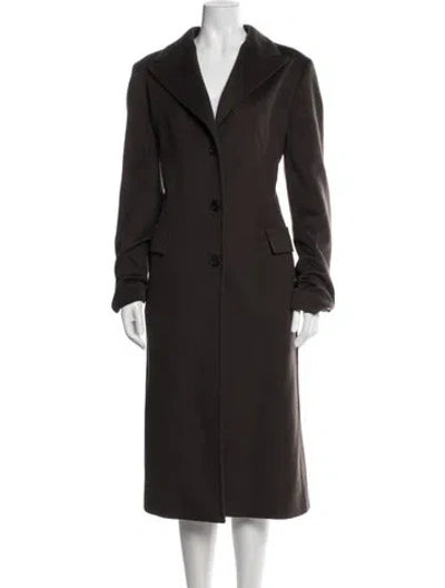 Pre-owned Max Mara Virgin Wool Coat In Brown