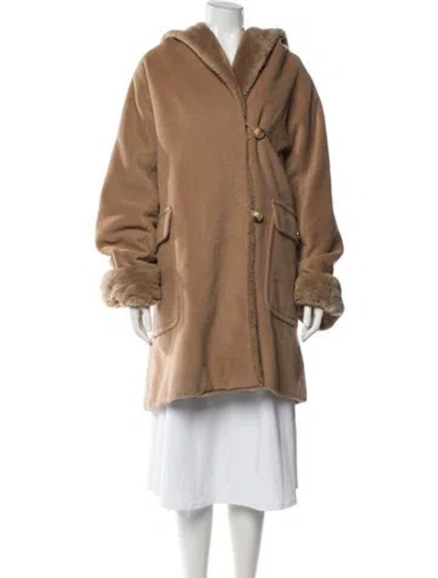 Pre-owned Max Mara Virgin Wool Coat In Brown