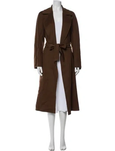 Pre-owned Max Mara Virgin Wool Coat In Brown