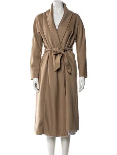 Pre-owned Max Mara Virgin Wool Coat In Brown