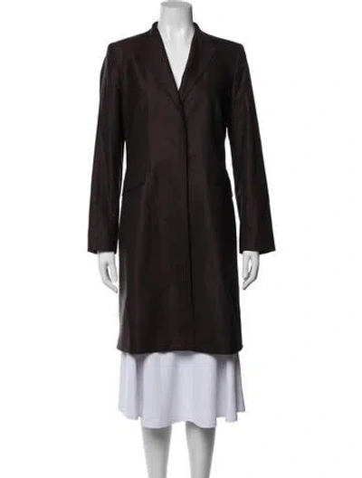 Pre-owned Max Mara Virgin Wool Coat In Brown