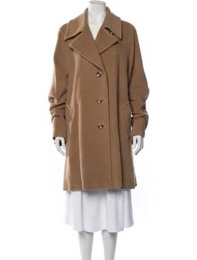Pre-owned Max Mara Virgin Wool Coat In Brown