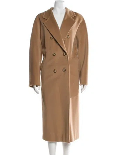 Pre-owned Max Mara Virgin Wool Coat In Brown/neutrals