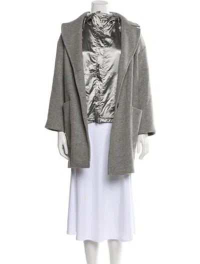 Pre-owned Max Mara Virgin Wool Coat In Gray