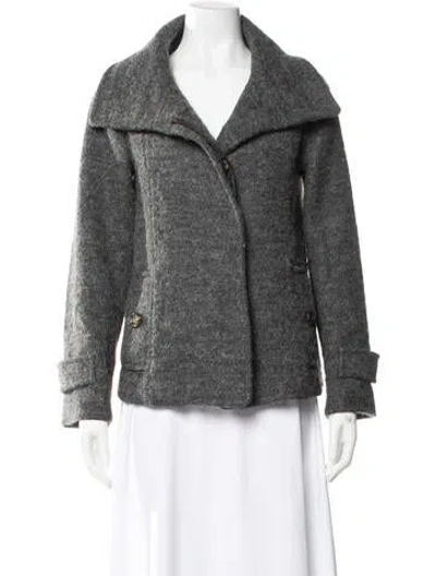Pre-owned Max Mara Virgin Wool Coat In Gray