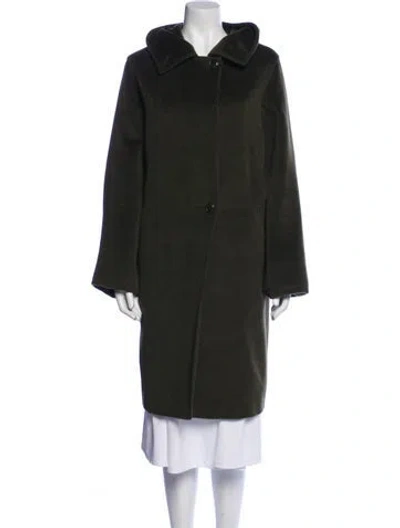 Pre-owned Max Mara Virgin Wool Coat In Green