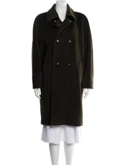 Pre-owned Max Mara Virgin Wool Coat In Green