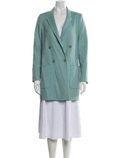 Pre-owned Max Mara Virgin Wool Coat In Green