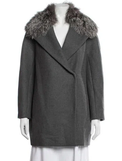 Pre-owned Max Mara Virgin Wool Coat In Grey