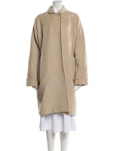 Pre-owned Max Mara Virgin Wool Coat In Neutral