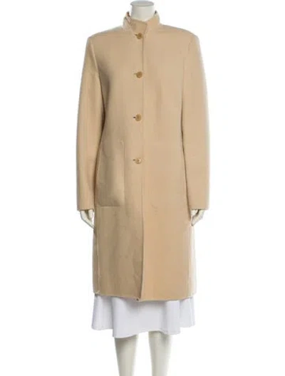 Pre-owned Max Mara Virgin Wool Coat In Neutral
