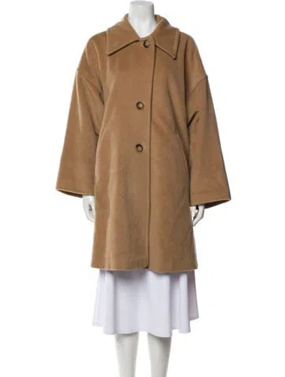 Pre-owned Max Mara Virgin Wool Coat In Neutral