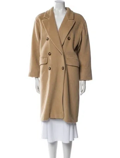 Pre-owned Max Mara Virgin Wool Coat In Neutral