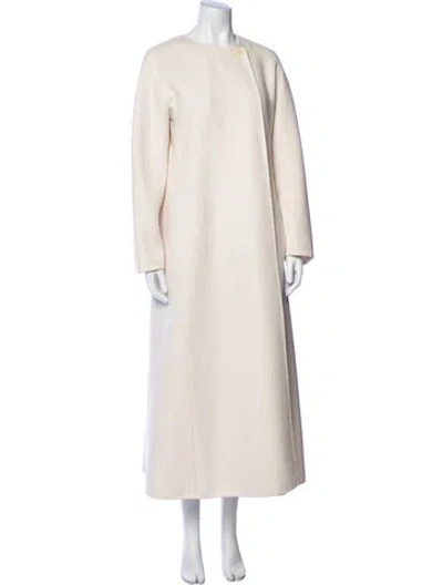 Pre-owned Max Mara Virgin Wool Coat In Neutral