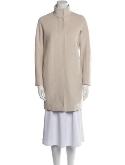 Pre-owned Max Mara Virgin Wool Coat In Neutral