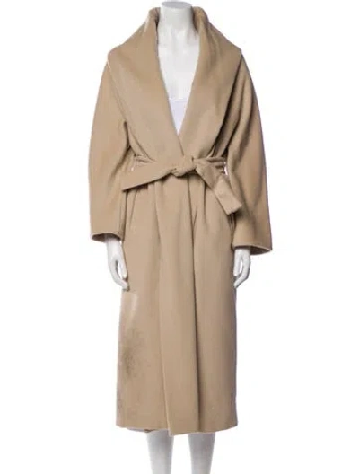 Pre-owned Max Mara Virgin Wool Coat In Neutral
