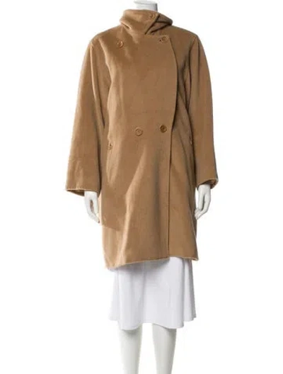 Pre-owned Max Mara Virgin Wool Coat In Neutral