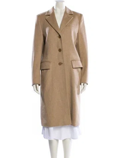 Pre-owned Max Mara Virgin Wool Coat In Neutral