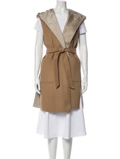 Pre-owned Max Mara Virgin Wool Coat In Neutral