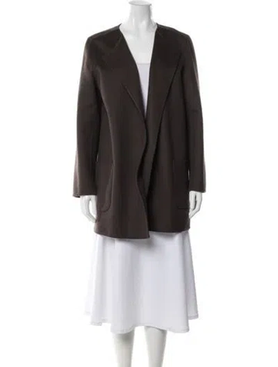 Pre-owned Max Mara Virgin Wool Coat In Neutral