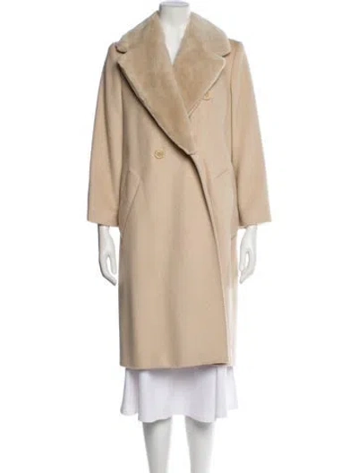 Pre-owned Max Mara Virgin Wool Coat In Neutral