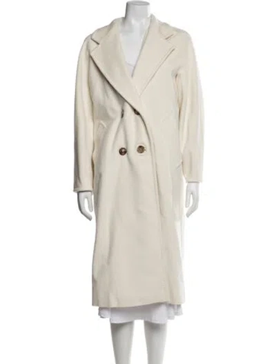 Pre-owned Max Mara Virgin Wool Coat In Neutral