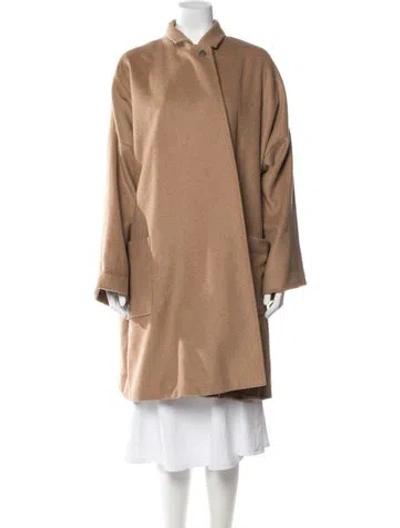 Pre-owned Max Mara Virgin Wool Coat In Neutral