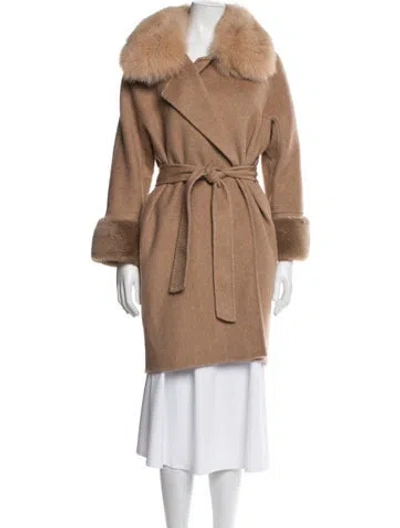 Pre-owned Max Mara Virgin Wool Coat In Neutral