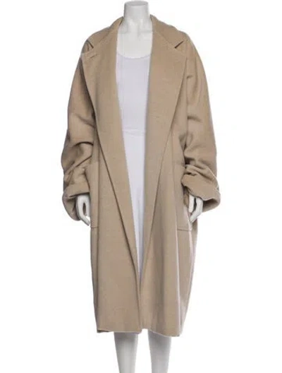 Pre-owned Max Mara Virgin Wool Coat In Neutral