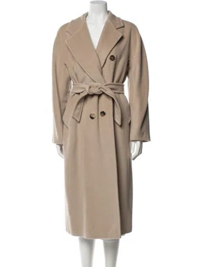 Pre-owned Max Mara Virgin Wool Coat In Neutral