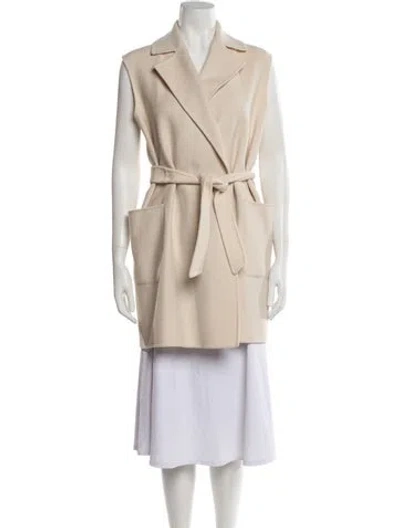 Pre-owned Max Mara Virgin Wool Coat In Neutral