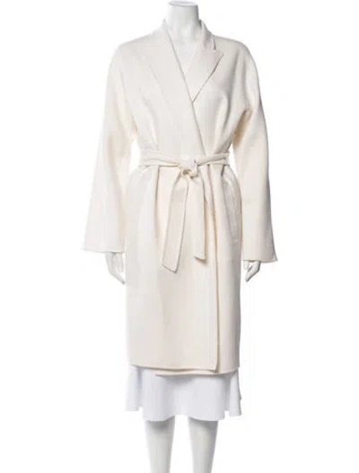 Pre-owned Max Mara Virgin Wool Coat In Neutral