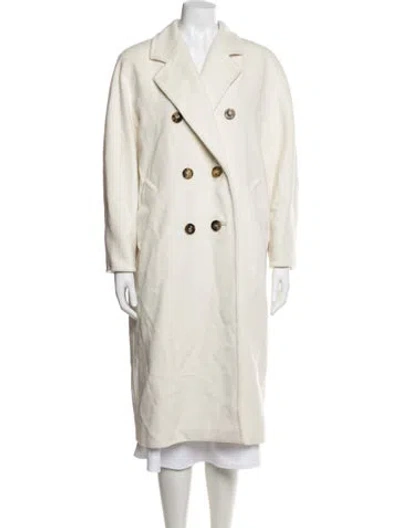 Pre-owned Max Mara Virgin Wool Coat In Neutral