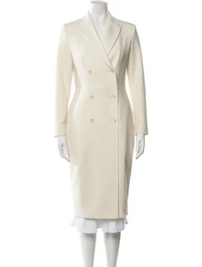 Pre-owned Max Mara Virgin Wool Coat In Neutral