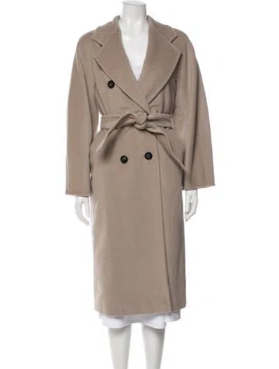 Pre-owned Max Mara Virgin Wool Coat In Neutrals
