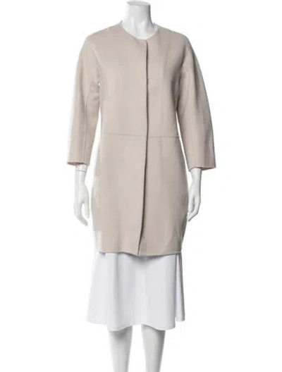 Pre-owned Max Mara Virgin Wool Coat In Neutrals