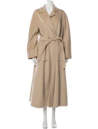 Pre-owned Max Mara Virgin Wool Coat In Neutrals